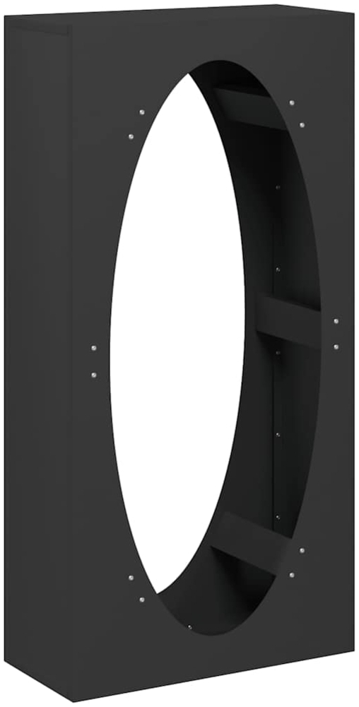 vidaXL Brennholzregal Schwarz 50x23x100 cm Kaltgewalzter Stahl 864181 Bild 1