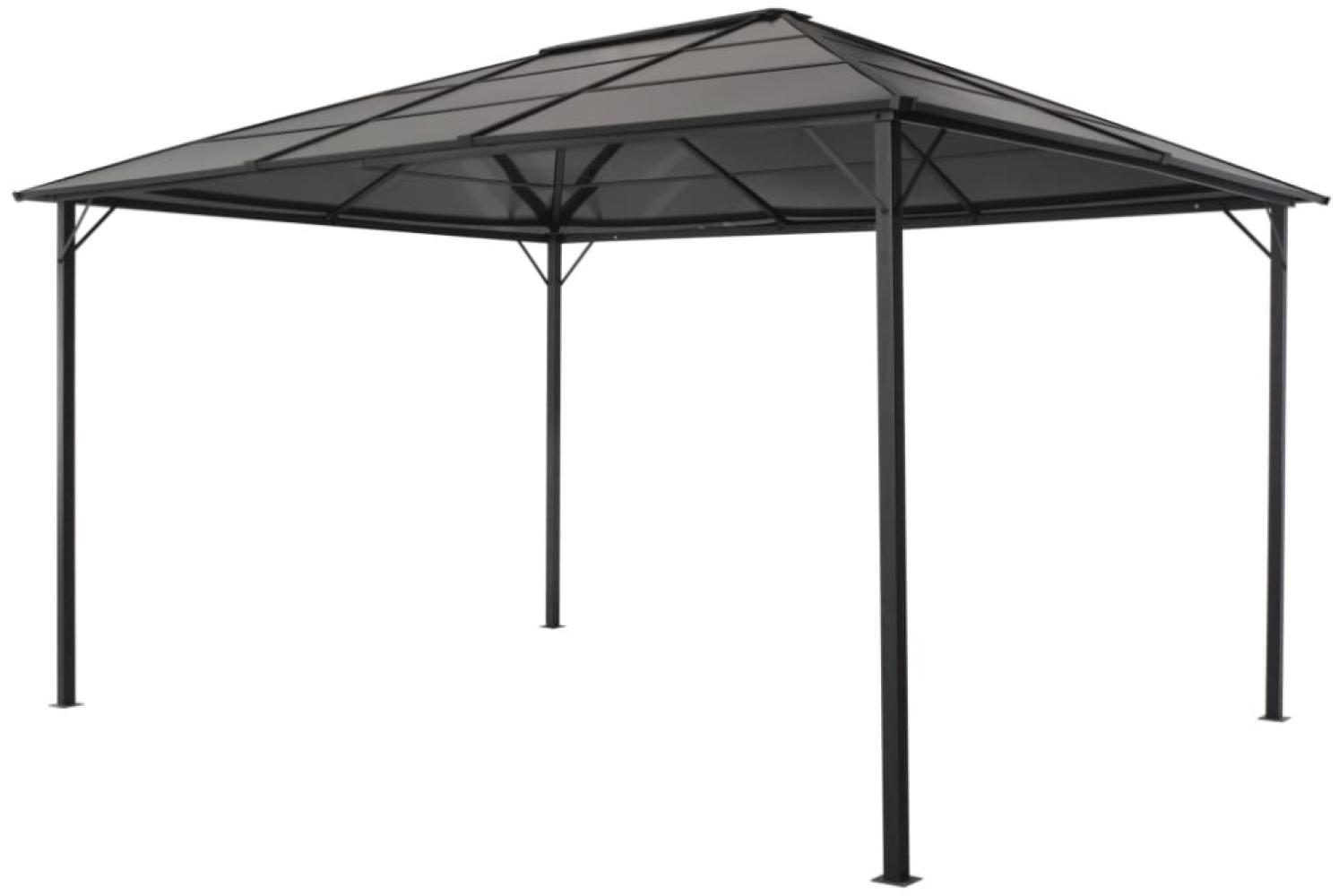 vidaXL Gartenpavillon mit Dach Aluminium 4×3×2,6 m Schwarz 44643 Bild 1