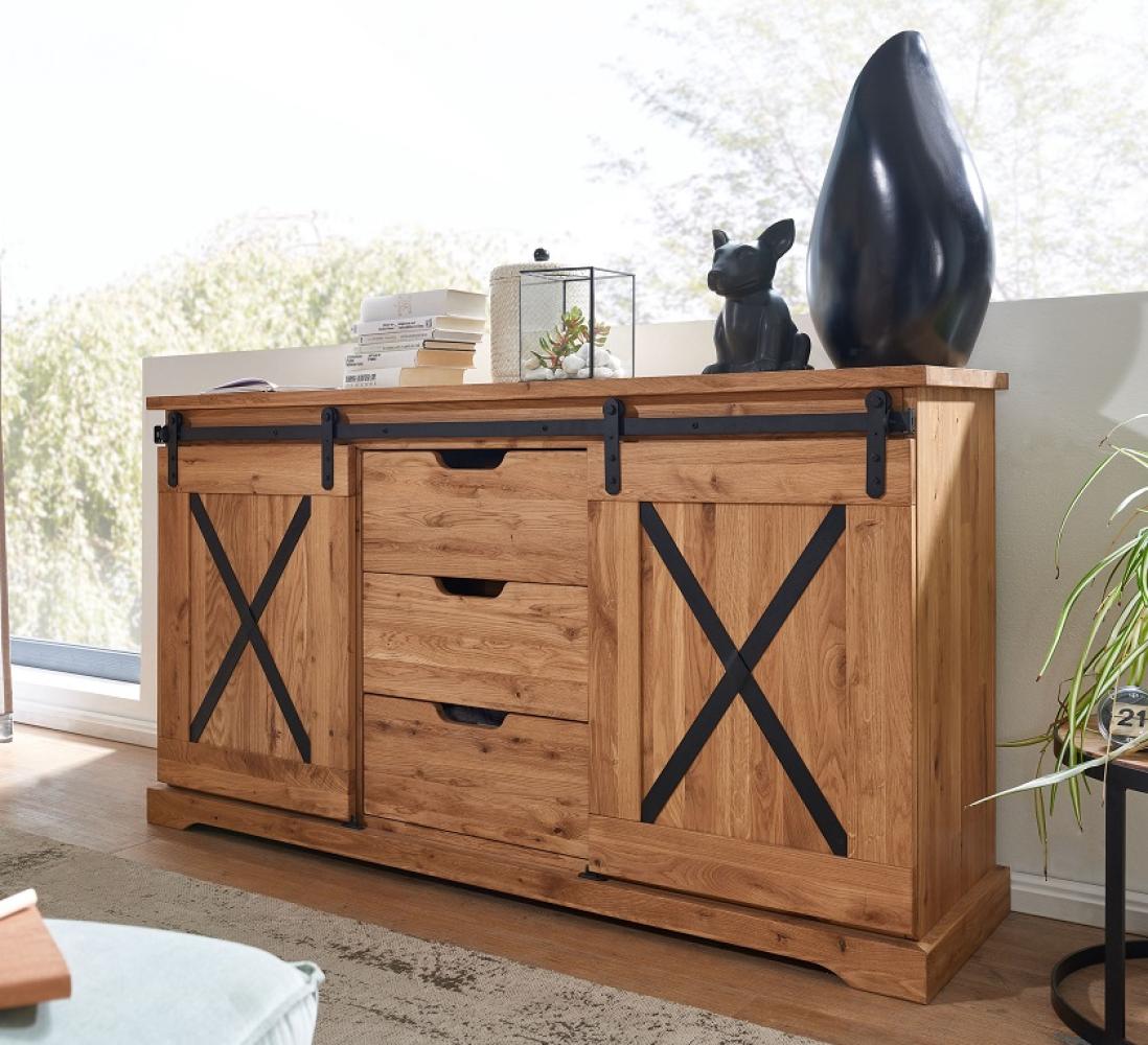 Sideboard 150x84cm "Railcross" Eiche & Eisen WZ-0424 Bild 1
