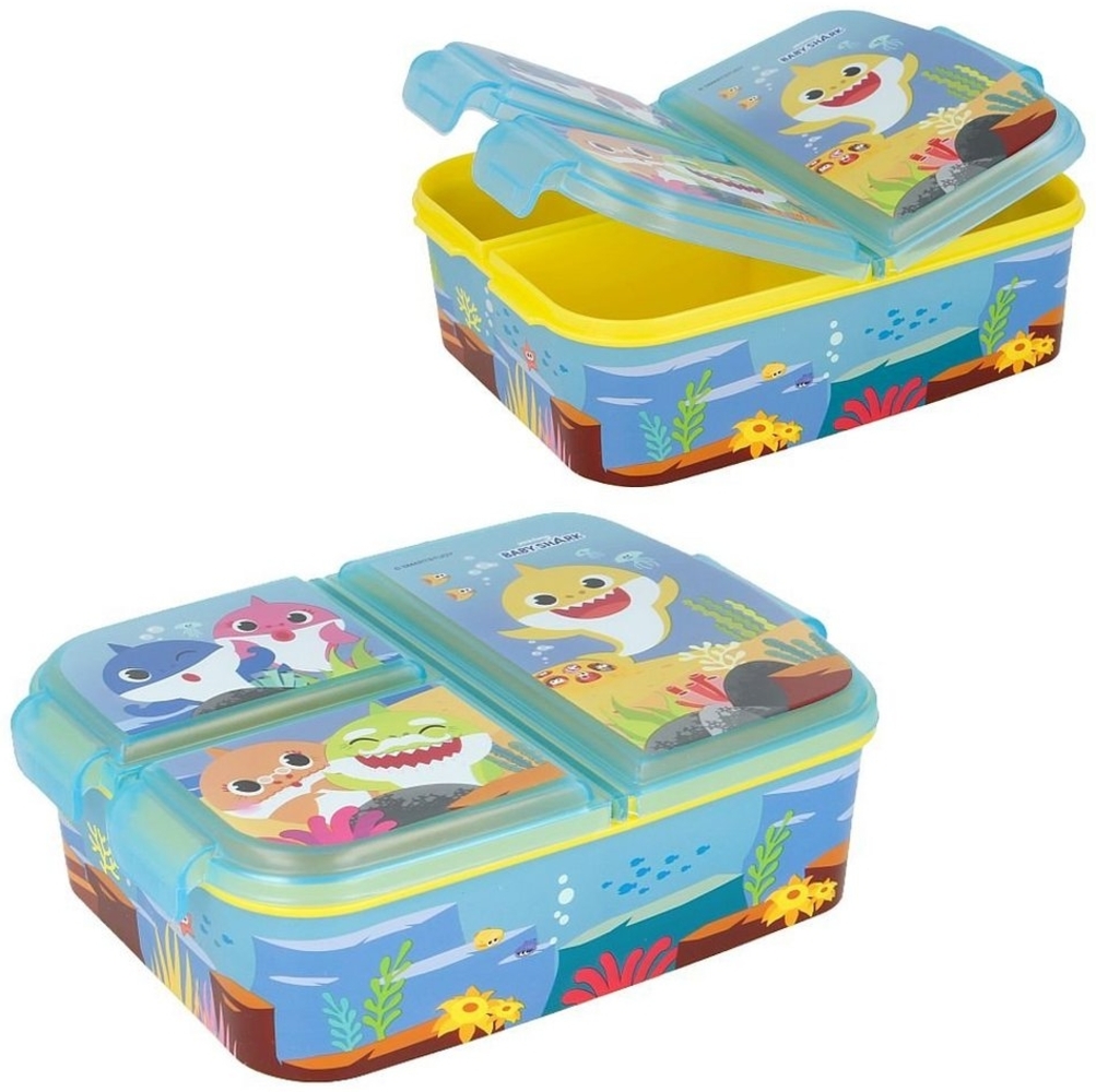 Stor Lunchbox Brotdose 3 getrennte Fächer Baby Shark Lunch to Go Vesper Dose Bild 1