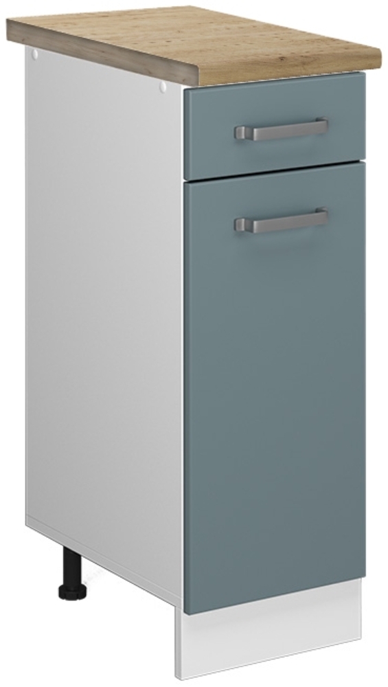 Küchenunterschrank R-Line Blau-Grau 30 cm , AP Eiche Vicco Bild 1