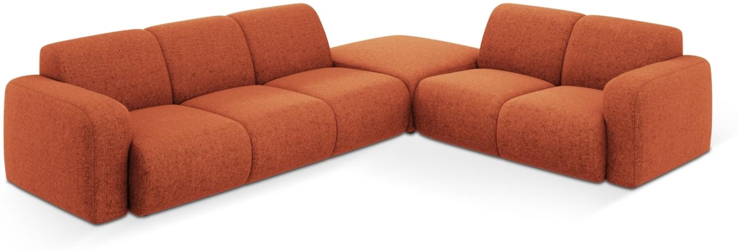 Micadoni Boucle Ecksofa Molino 6-Sitzer Rechts Chenille Terrakotta Bild 1