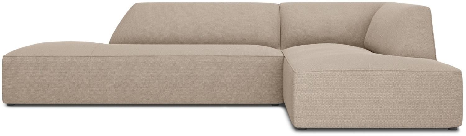 Micadoni 4-Sitzer Modular Ecke rechts Sofa Ruby | Bezug Dark Beige | Beinfarbe Black Plastic Bild 1