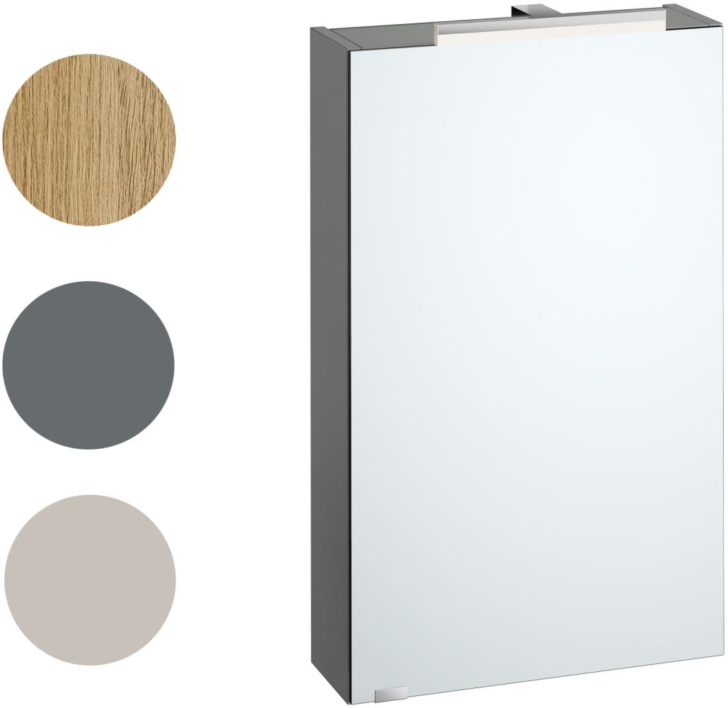 Spiegelschrank Hängeschrank mit Licht und Steckdose 3 Farbvarianten Eiche Dekor taupe grau V-90.59-S Bild 1