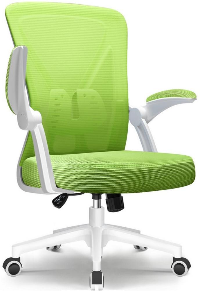 Lexzurn Bürostuhl Bürostuhl ergonomisch, Chefsessel Drehstuhl mit Lendenwirbelstütze (Computerstuhl Home Office Chair), Höhenverstellbarer Netzstuhl mit Klappbare Armlehnen Bild 1