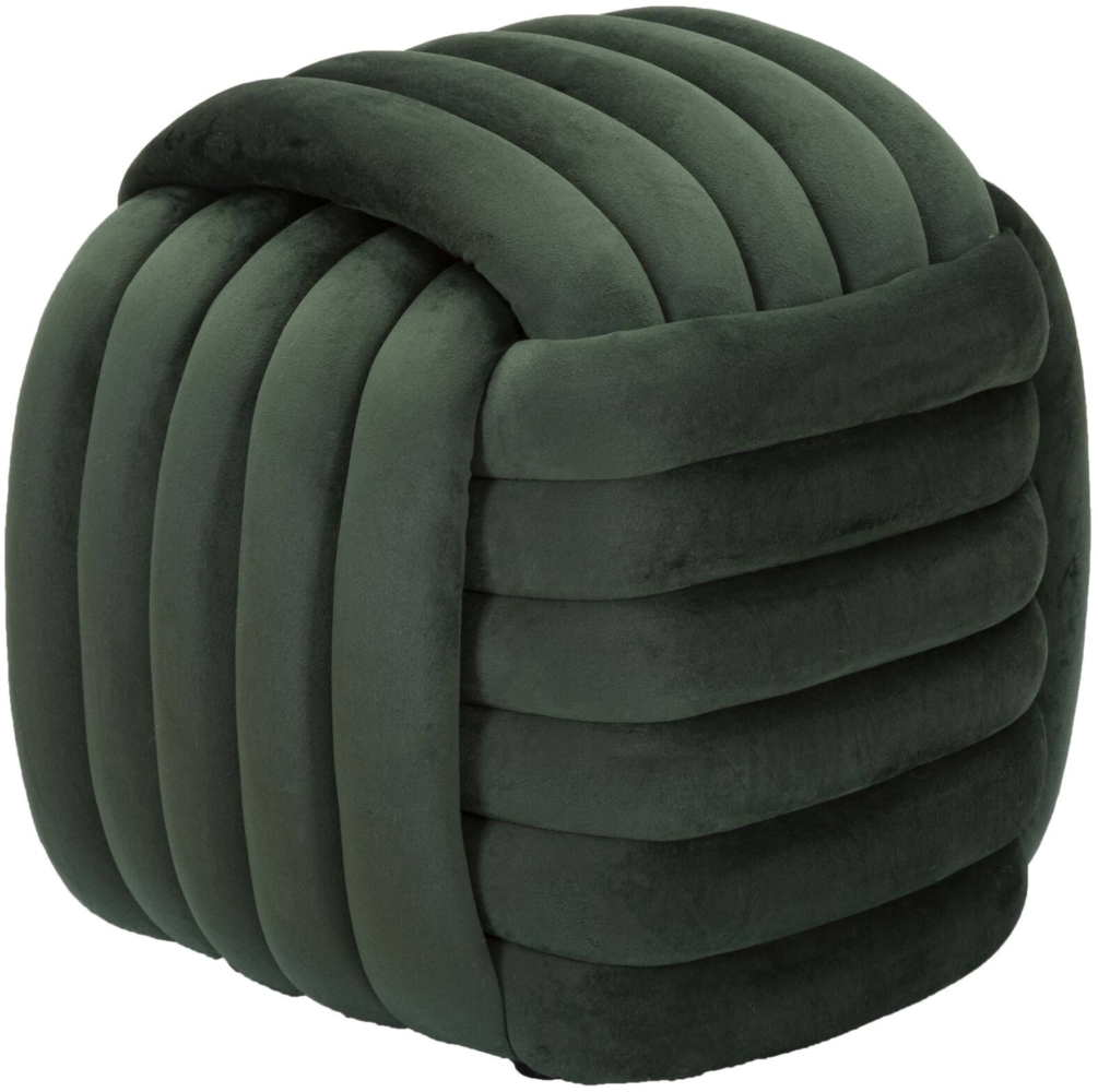 Dmora Pouf Bozzente, Mehrzwecksessel, Nachttisch, Hockerhocker, 45x45 h45 cm, Grün Bild 1