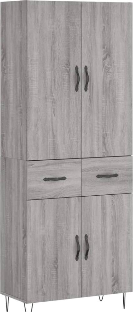 vidaXL Highboard Grau Sonoma 69,5x34x180 cm Holzwerkstoff 3198183 Bild 1
