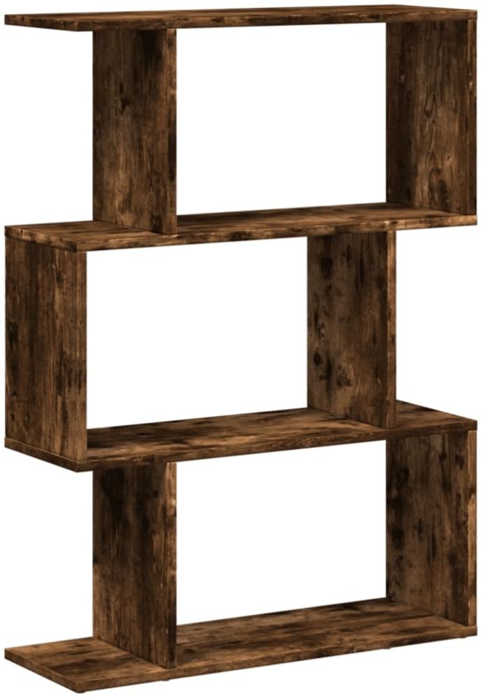 vidaXL Raumteiler-Bücherregal 3 Fächer Räuchereiche 70x24x97 cm 858115 Bild 1