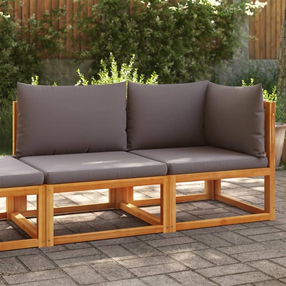 vidaXL Gartensofa mit Kissen 2-Sitzer Massivholz Akazie 4008163 Bild 1