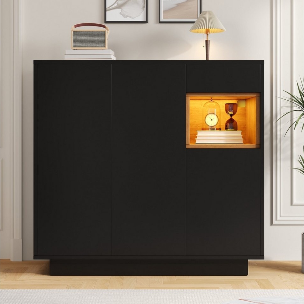 OKWISH Schuhschrank für 14–18 Paar Schuhe (Schuhkommode, Schuhkipper, 1-St, 1 Schublade) mit verstellbaren Einlegeböden Bild 1