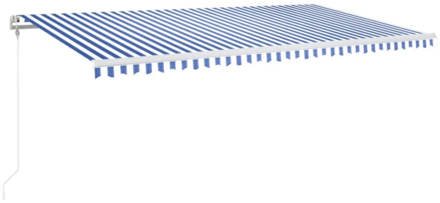 vidaXL Markise Automatisch Einziehbar 600x350 cm Blau und Weiß 3069046 Bild 1