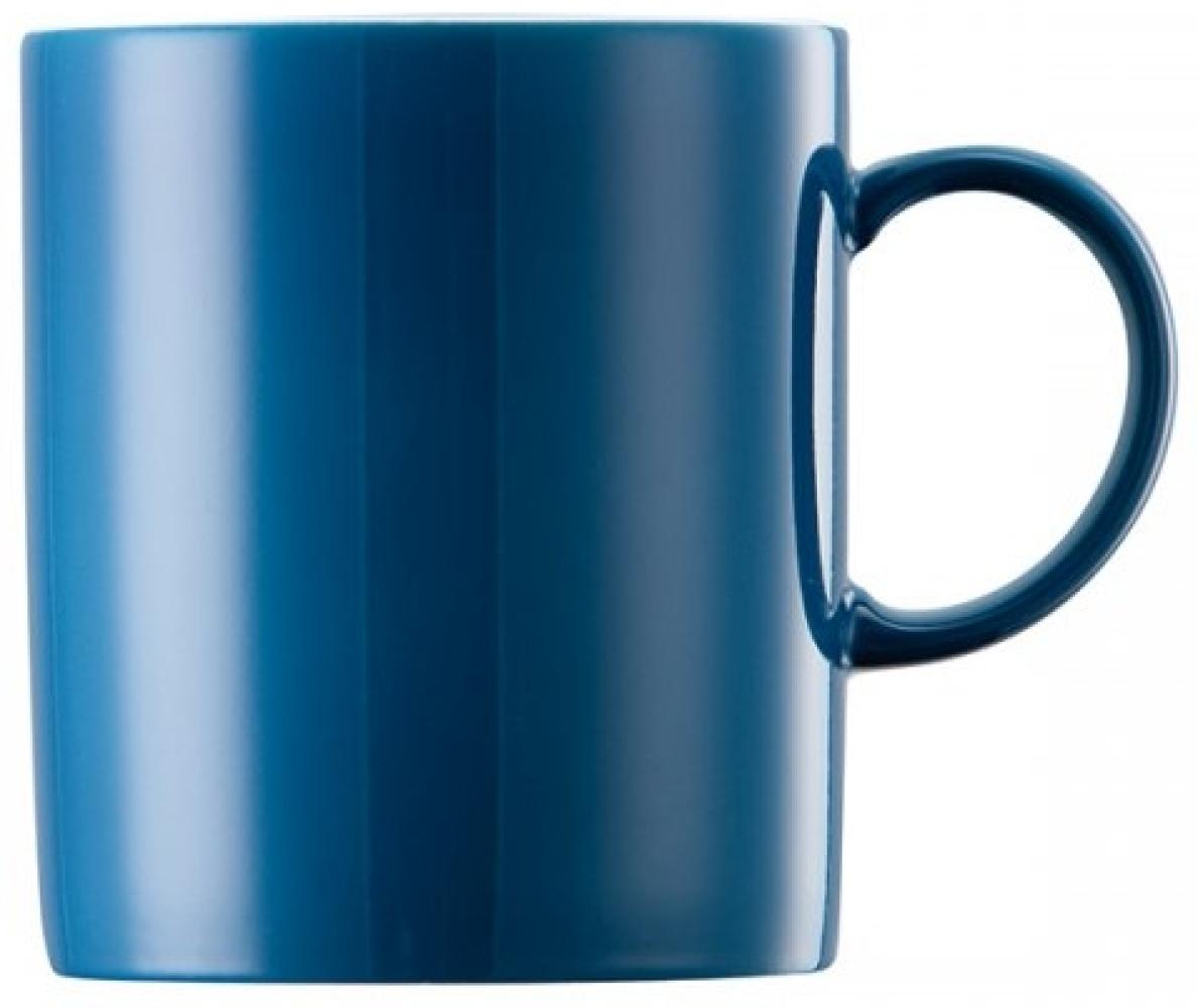 Thomas Sunny Day Becher mit Henkel, Kaffeetasse, Porzellan, Petrol Blue / Blau, Spülmaschinenfest, 300 ml, 15505 Bild 1