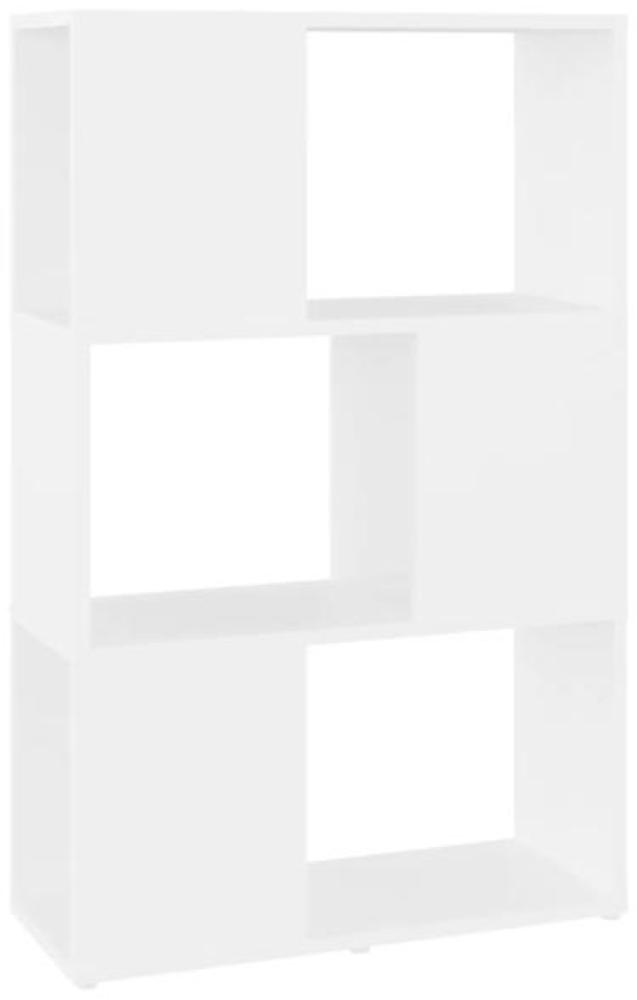vidaXL Bücherregal Raumteiler Weiß 60x24x94 cm Holzwerkstoff 809071 Bild 1