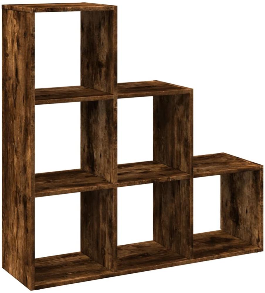 vidaXL Raumteiler-Bücherregal 3 Etagen Räuchereiche 99x29x99 cm 857962 Bild 1