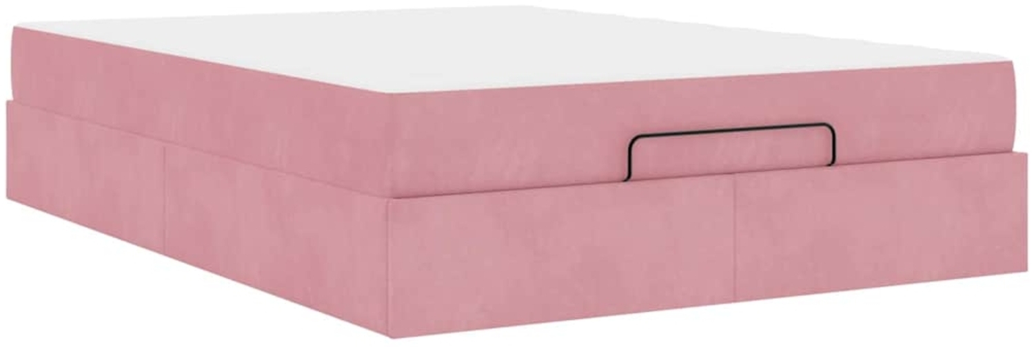 vidaXL Bettgestell Rosa 140 x 200 cm Samt 3399569 Bild 1