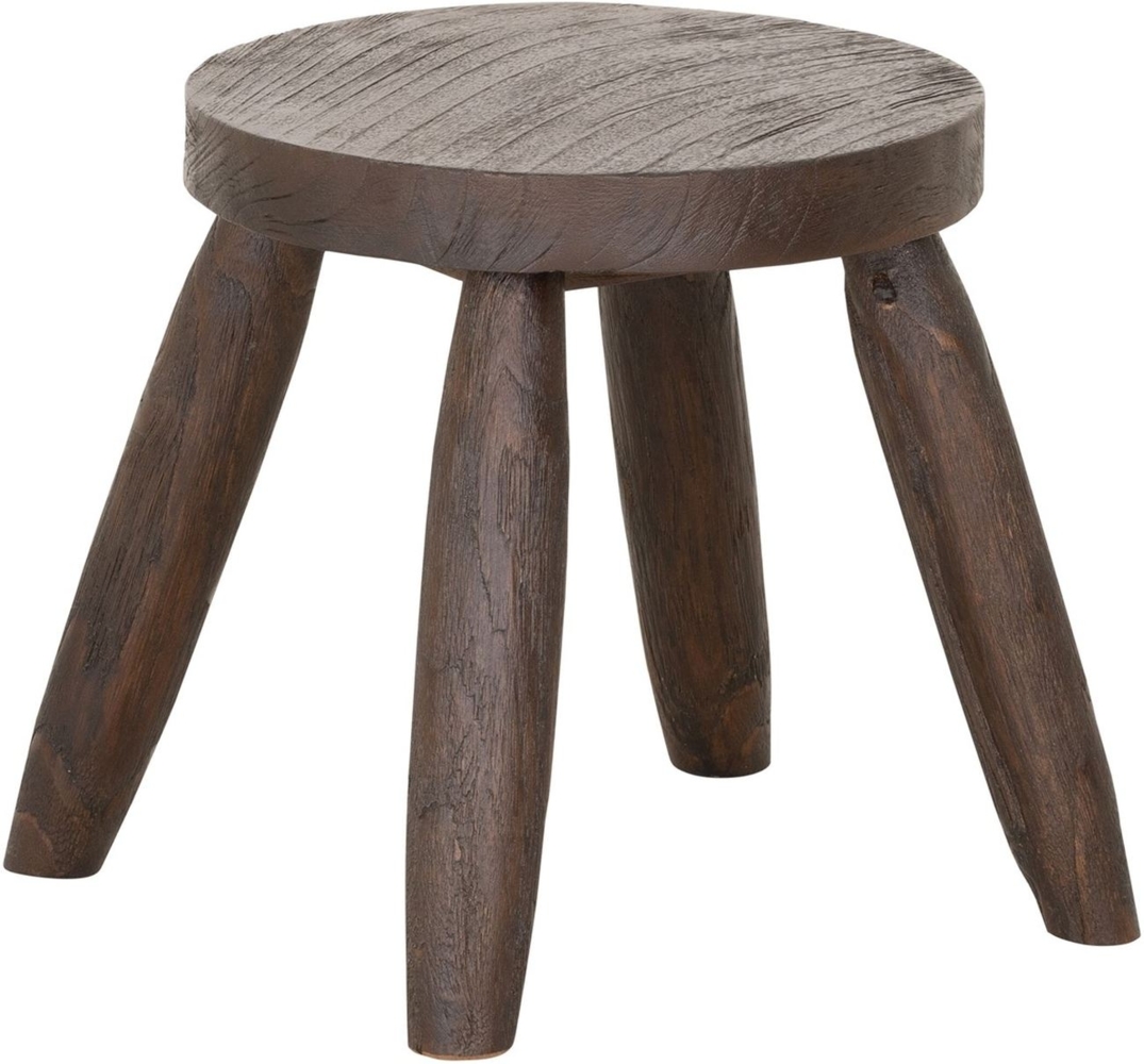 Hocker Melia aus Teakholz, Braun, 30x30x31 cm Bild 1