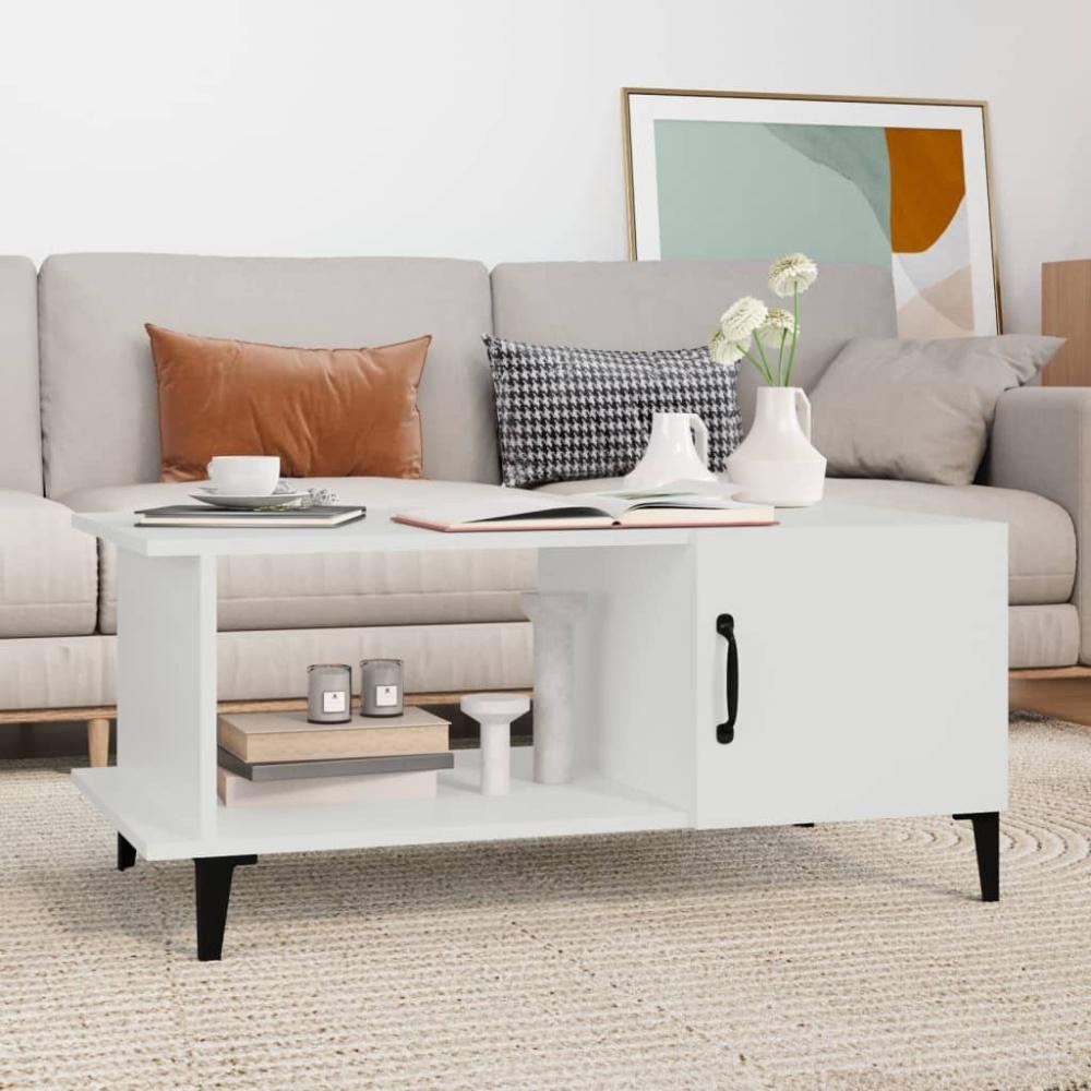 Couchtisch Weiß 90 x 50 x 40 cm Holzwerkstoff [812753] Bild 1
