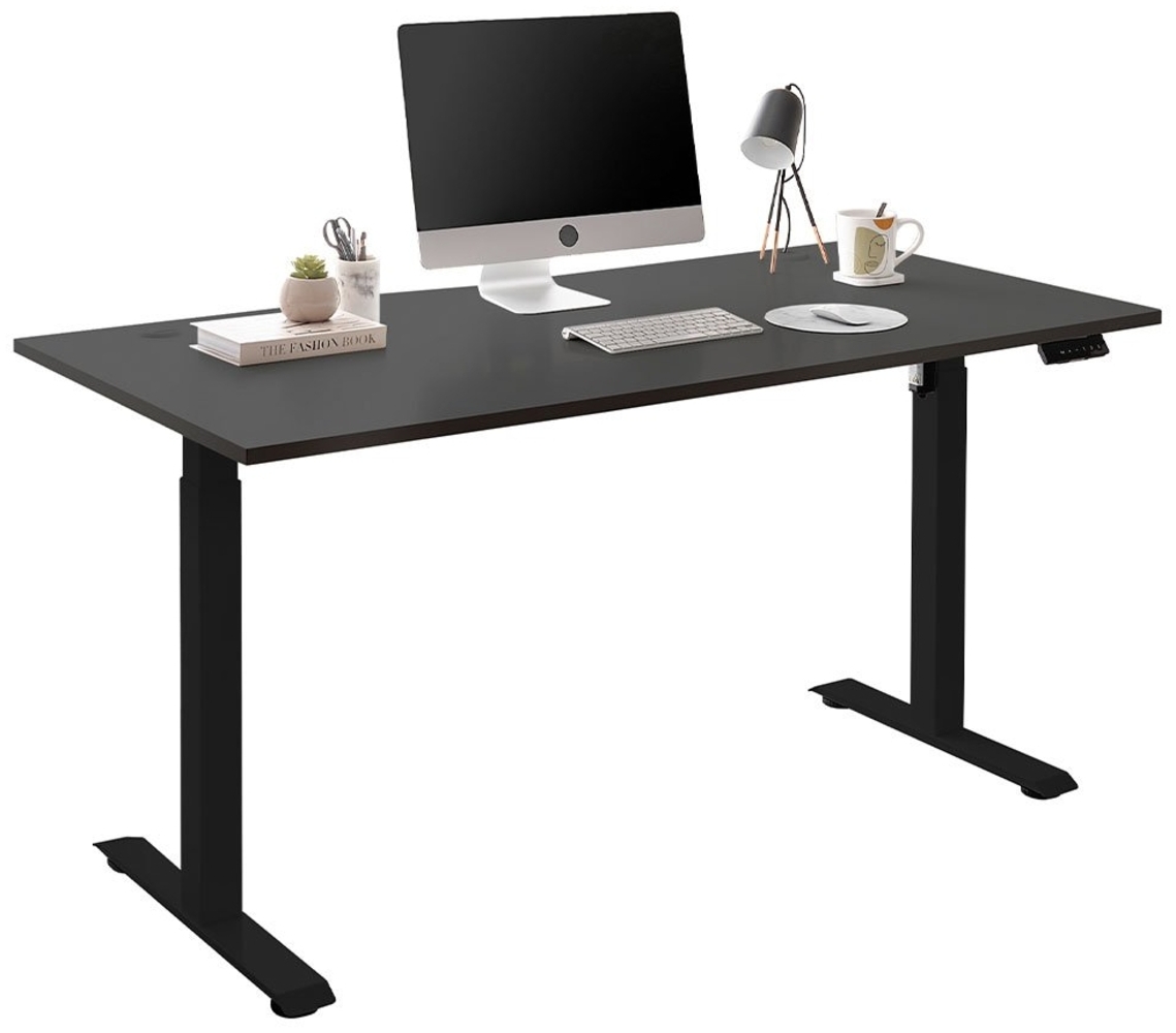 Schreibtisch Britta / Ben 36, Schwarz, 137 x 120 x 68 cm Bild 1