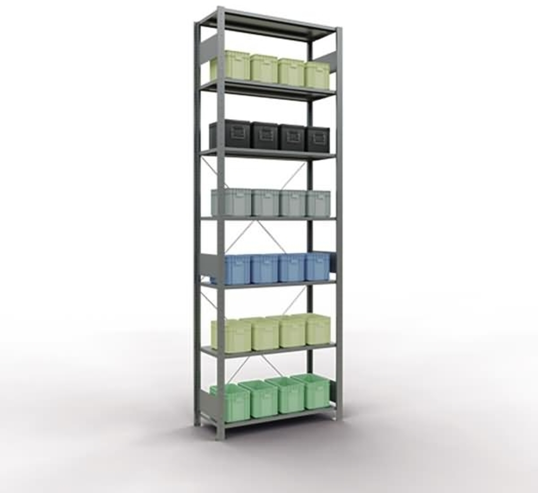 Schulte Regal MULTIplus150 12742 Grund 3.000x1.000x400mm 7 Böden verzi Bild 1