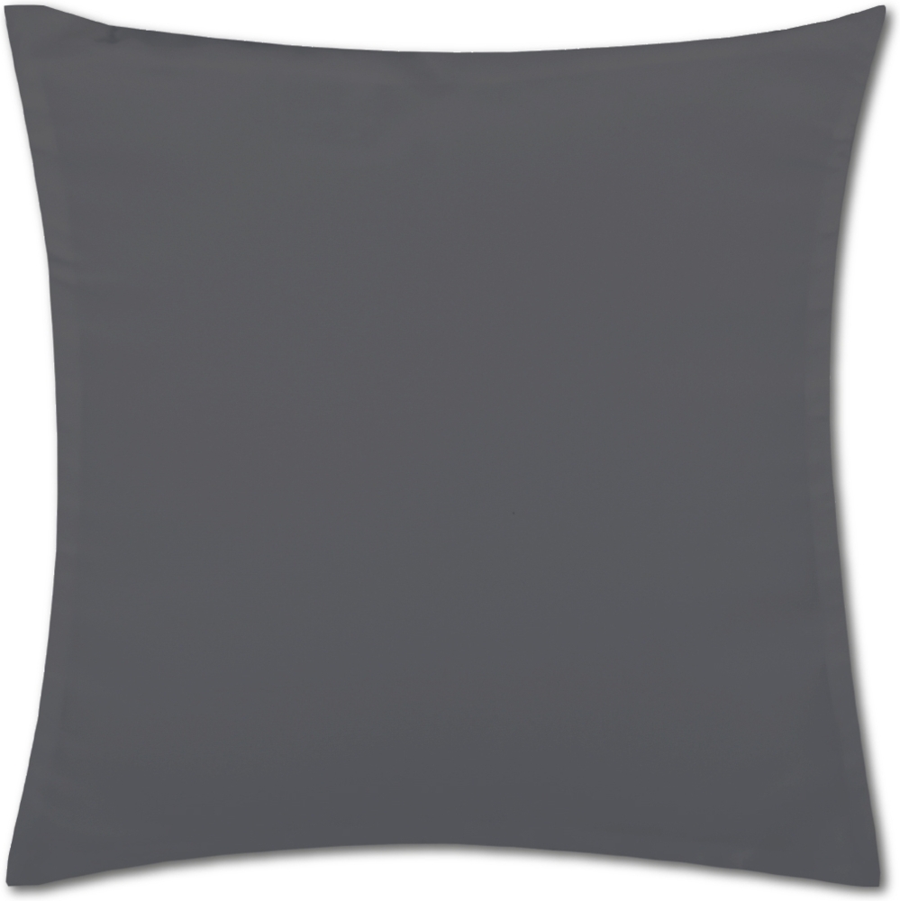 Kissenhülle Dekokissen Kissenbezug Microfaser - viele Größen und Farben Anthrazit 60 x 60 cm Bild 1