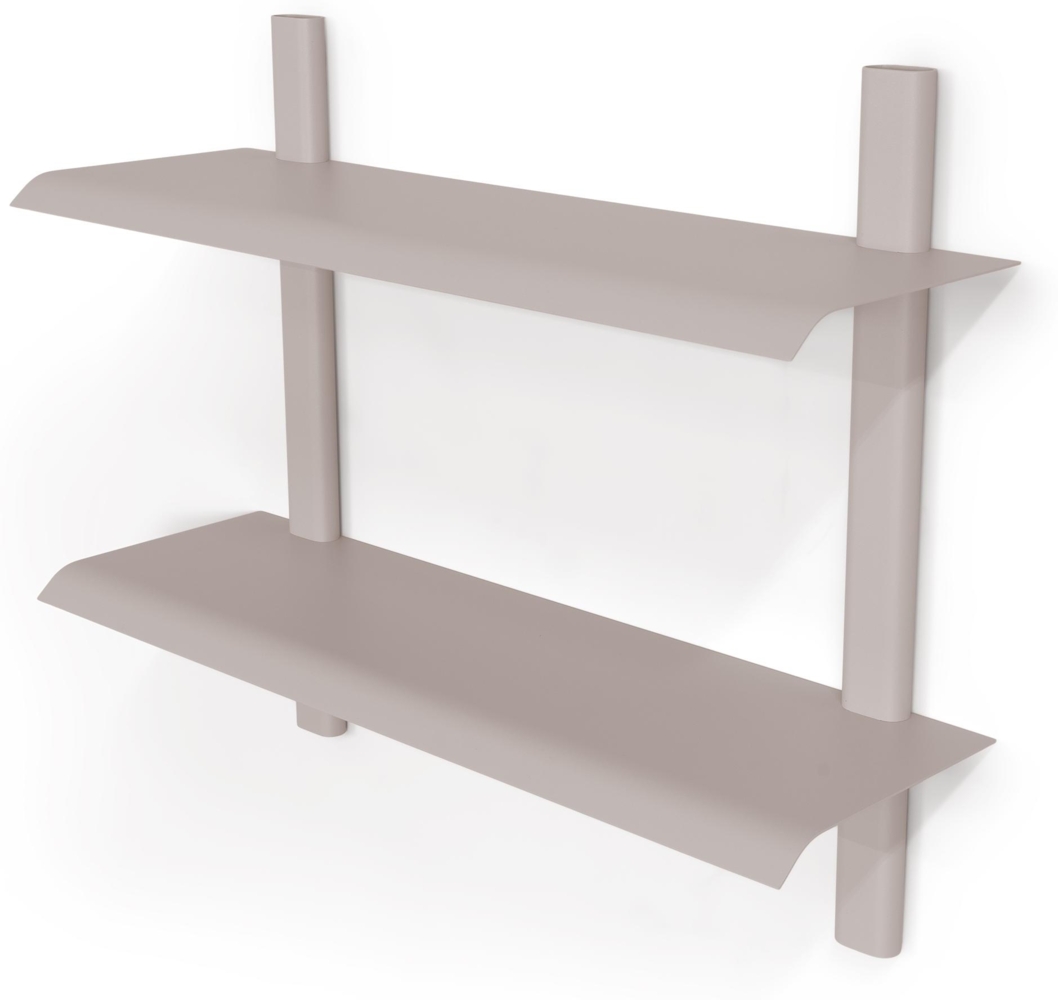 Spinder HOLA 3 Stahl Wandregal, Skandinavischer Stil, Silky Taupe Bild 1