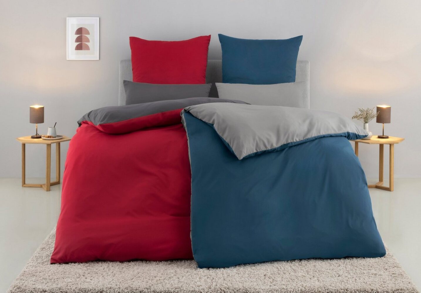 my home Bettwäsche Desner2, Microfaser, 2 teilig, Premium Qualität, sehr weich, uni, ab 135x200 cm Bild 1