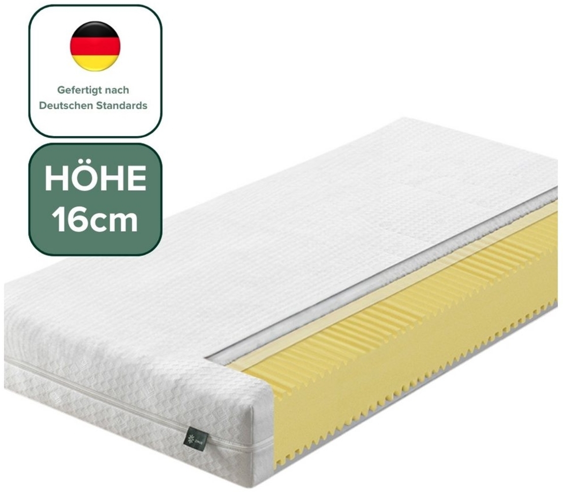 Komfortschaummatratze Comfort Cut, Härtegrad H3, Orthopädische 7-Zonen, Körperanpassung, ZINUS, 16 cm hoch, Einzelmatratze und Doppelmatratze verfügbar Bild 1