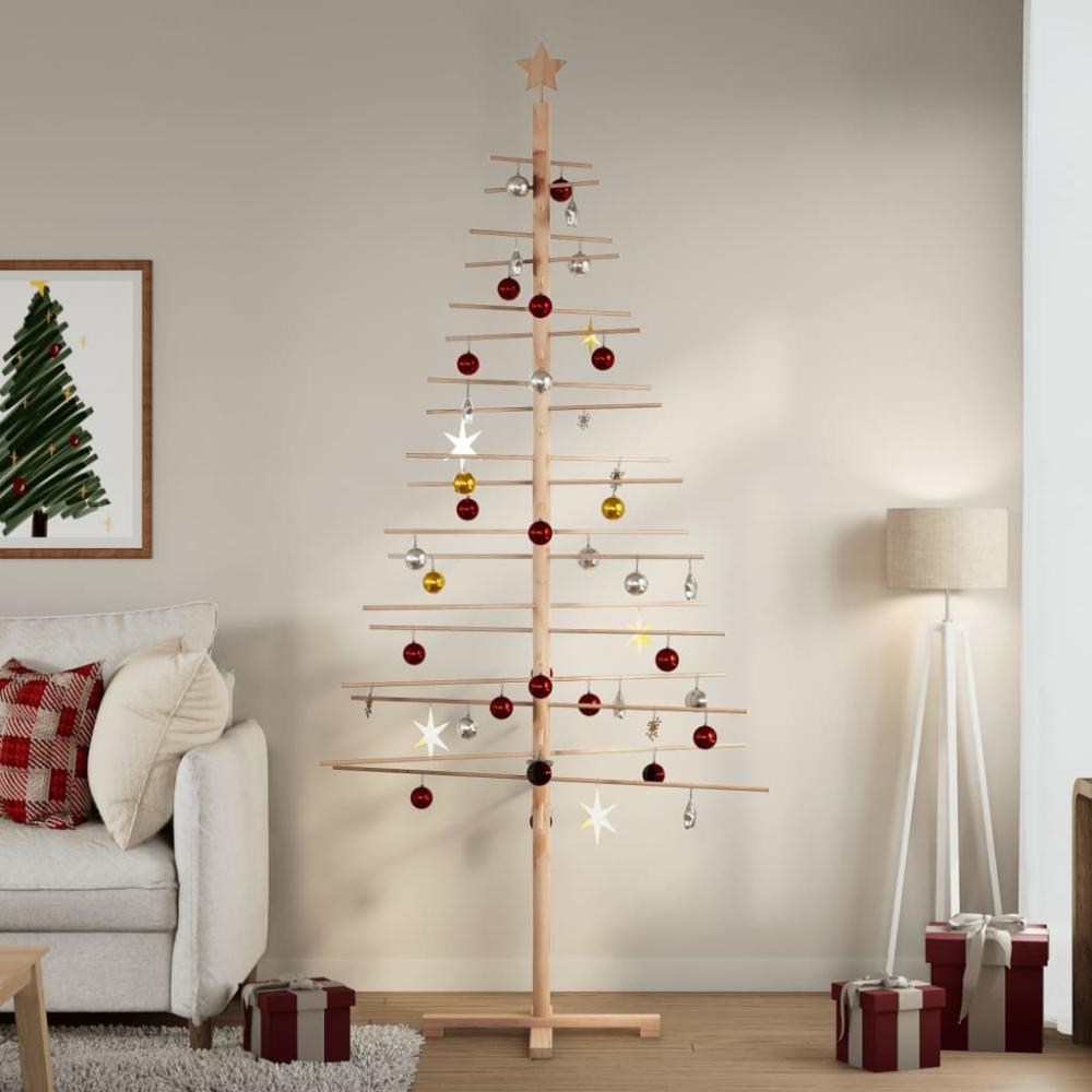 vidaXL Weihnachtsbaum Holz zum Schmücken 210 cm Massivholz Kiefer 4019695 Bild 1