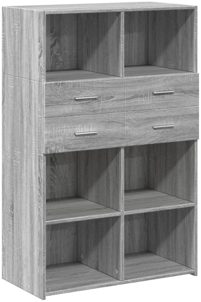 vidaXL Highboard Grau Sonoma 80x42,5x124 cm Holzwerkstoff 3281390 Bild 1