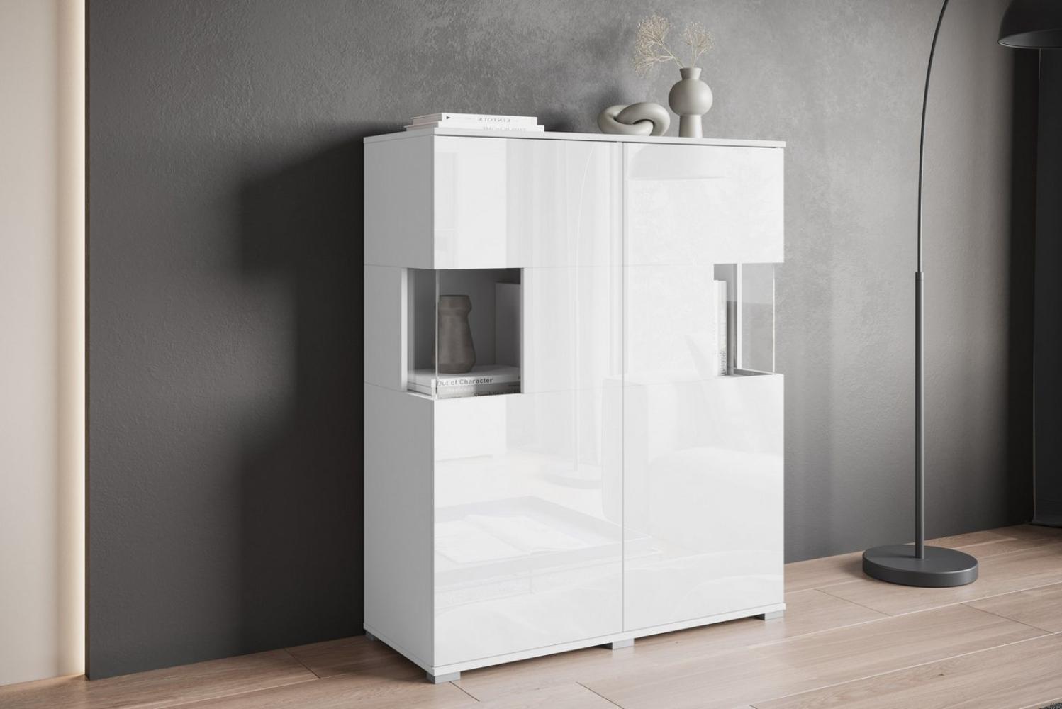 INOSIGN Highboard Kenia, Modernes Highboard mit Glastüren, Breite 100 cm Bild 1