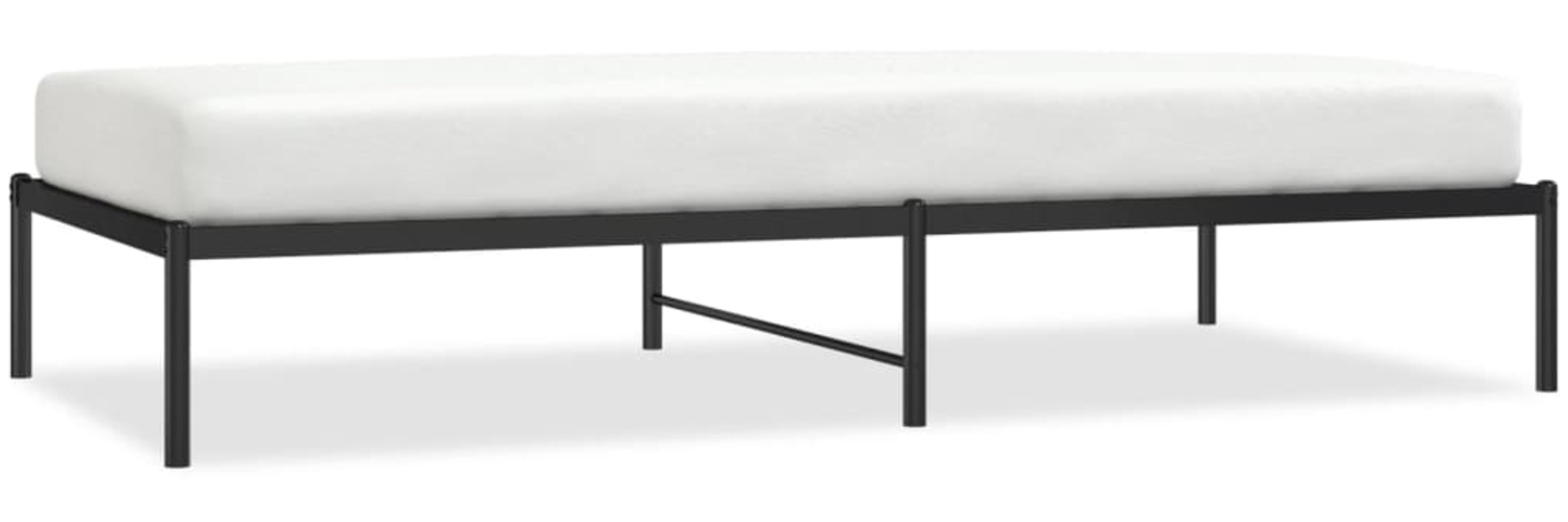 vidaXL Bettgestell Metall Schwarz 100x200 cm 350841 Bild 1