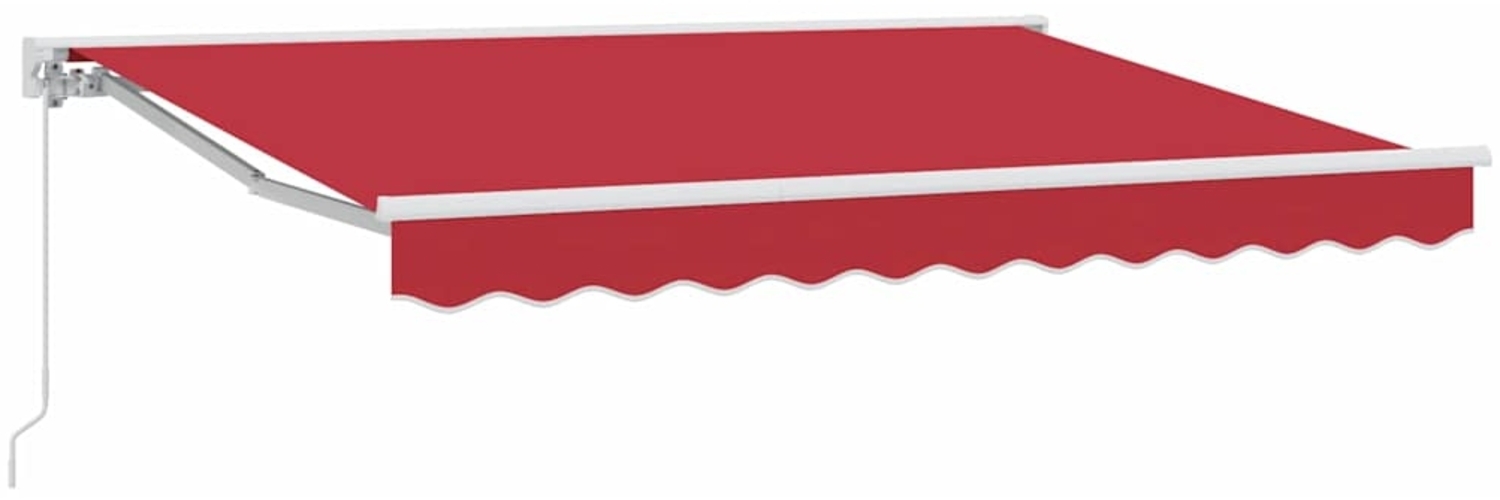 vidaXL Einziehbare Markise Rot 350x200 cm Stoff 3329745 Bild 1
