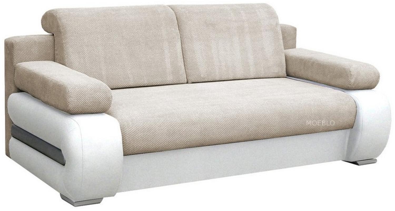 MOEBLO Schlafsofa YORK, Couch für Wohnzimmer, Sofagarnitur Polstersofa Wohnlandschaft, mit Schlaffunktion und Bettkasten Bild 1