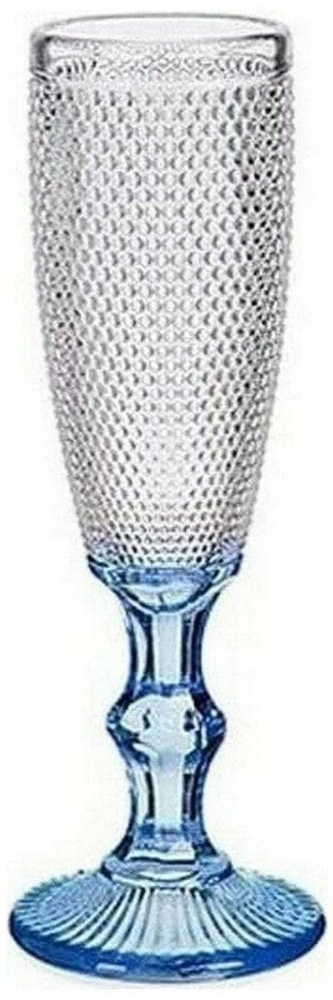 Champagnerglas Punkte Blau Durchsichtig Glas 6 Stück (180 ml) Default Title Bild 1