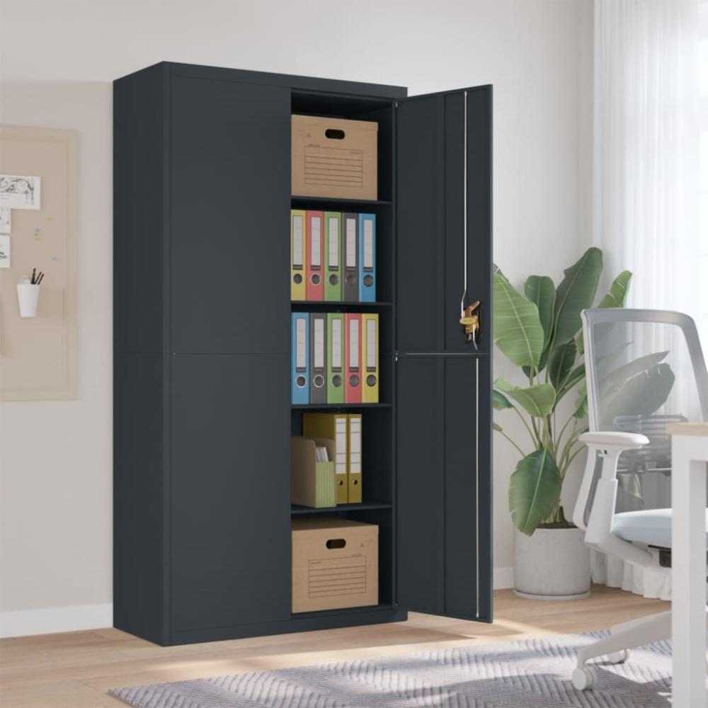 vidaXL Aktenschrank Anthrazit 90x40x180 cm Stahl 339755 Bild 1