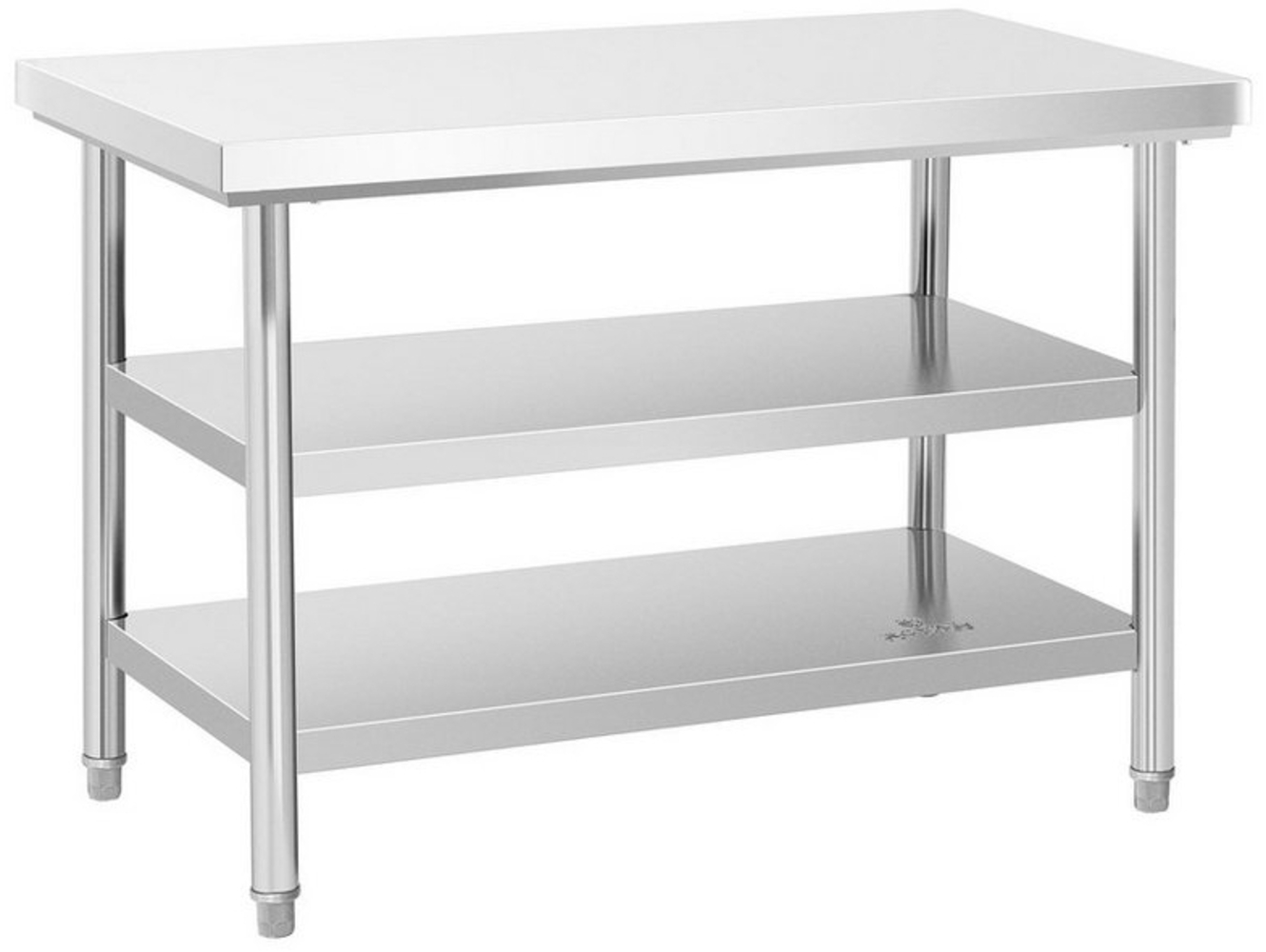 Royal Catering Arbeitstisch 120x70 cm Edelstahltisch 600 kg Edelstahl Zerlegetisch 3 Ebenen Bild 1