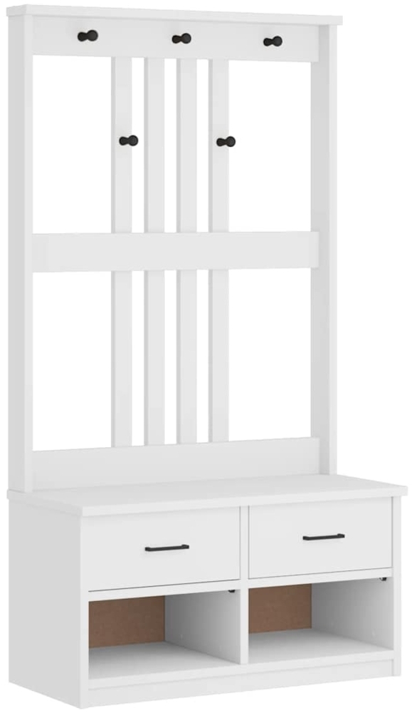 vidaXL Garderobenständer SANDNES Weiß 87x40x159,5cm Massivholz Kiefer 4010492 Bild 1