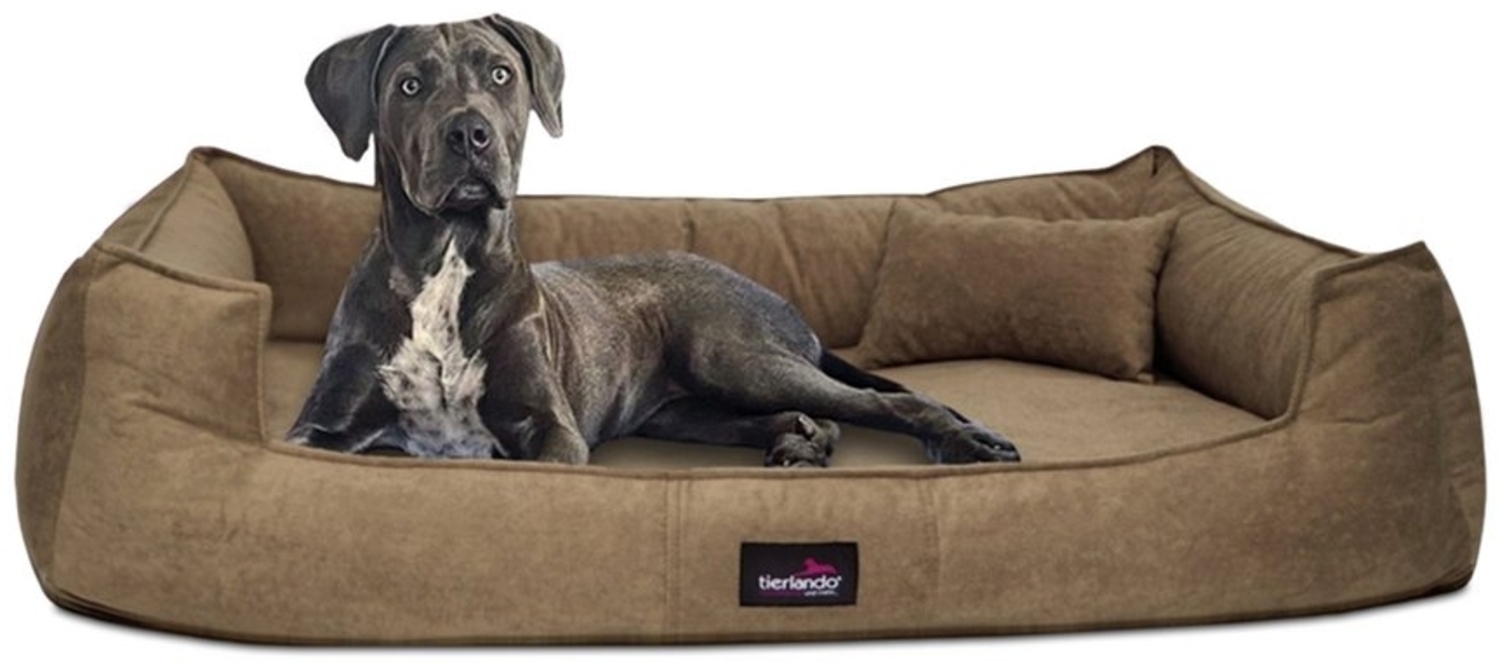 tierlando® Tierbett Orthopädisches Hundebett BRUCE VELOURS Waschbar Große Hunde, orthopdisch, waschbar, samtweich Bild 1