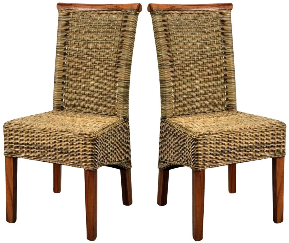 2er Set Esszimmerstuhl Perth Rattan Küchenstuhl Esszimmer Küche Stuhl Stühle Bild 1