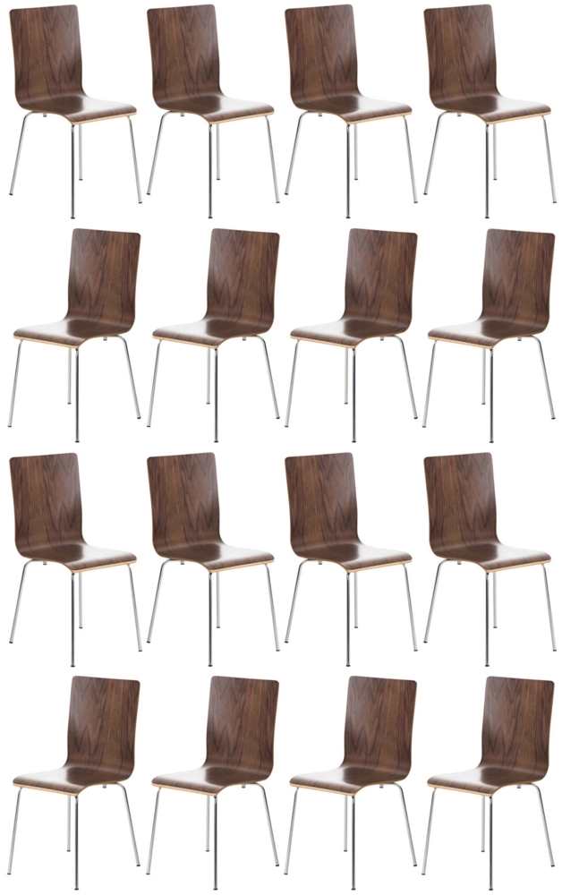 Besucherstuhl Pepe 16 Stühle Walnuss Bild 1