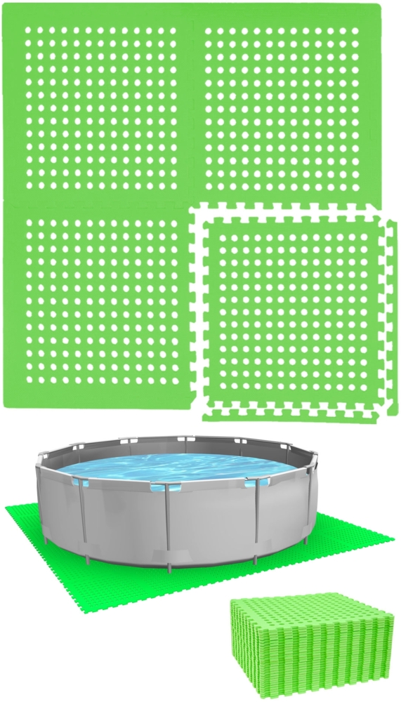 1cm Poolunterlage für 244cm Pool 28 Poolmatten Grün Bild 1