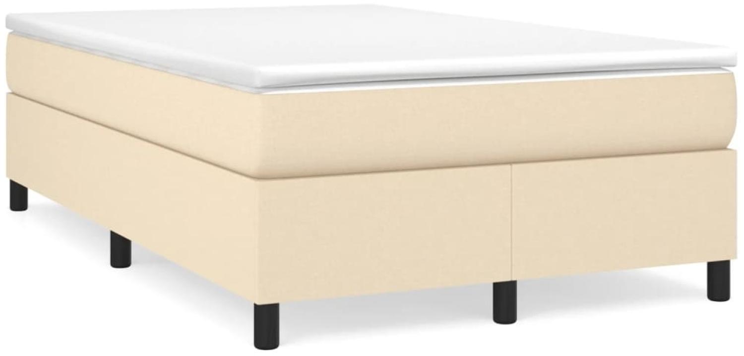 vidaXL Boxspringbett mit Matratze Creme 120x190 cm Stoff 3269688 Bild 1