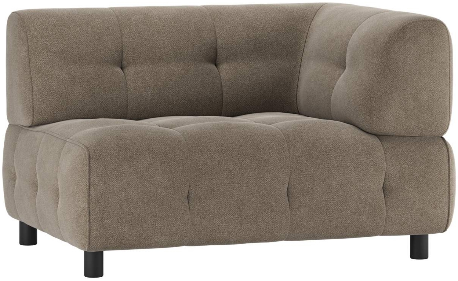 Modulsofa Louis aus gewebten Stoff Rechts, Taupe Bild 1