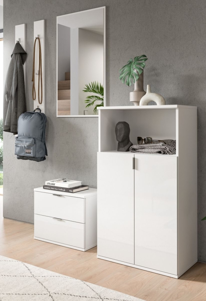 Garderobe Set 5-teilig SystemX in weiß Hochglanz 184 cm Bild 1