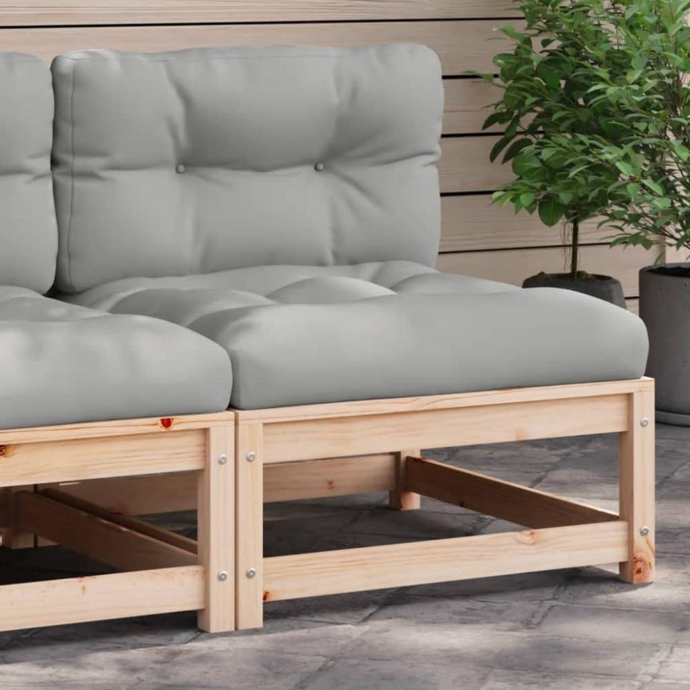 vidaXL Gartensofa ohne Armlehnen mit Kissen Massivholz Kiefer 838078 Bild 1