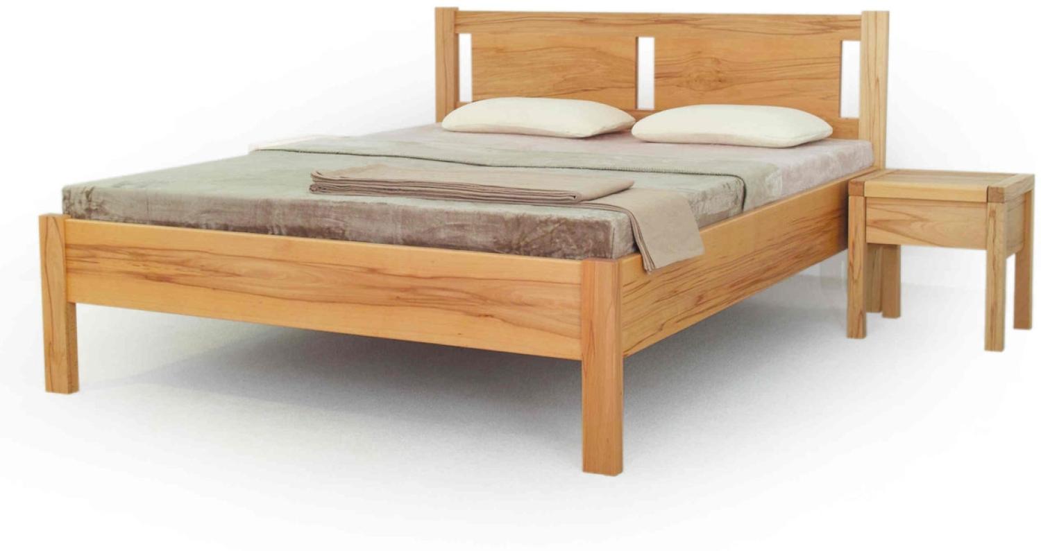 Doppelbett Liva 180x200 Metallfrei Kernbuche mit Kopfteil Bild 1