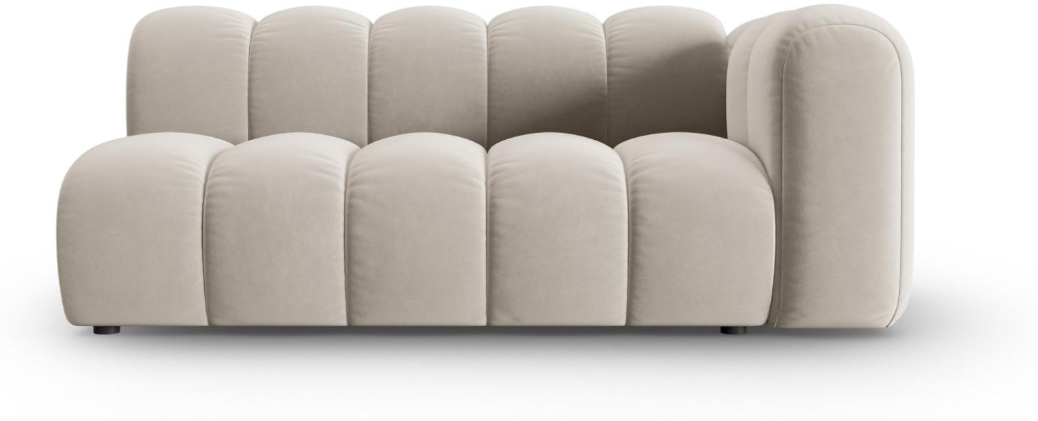 Micadoni Modulares Sofa Lupine 3-Sitzer Rechts Samtstoff Beige Bild 1