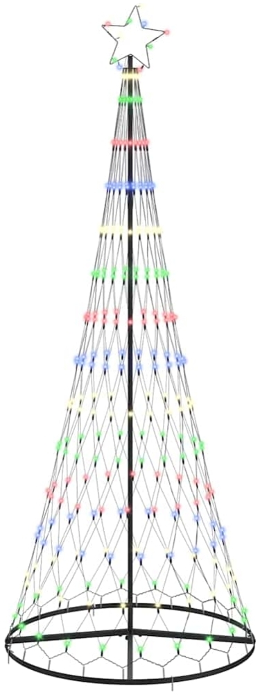 vidaXL LED-Weihnachtsbaum Mehrfarbig 100 x 100 x 250 cm Metall 42018786 Bild 1