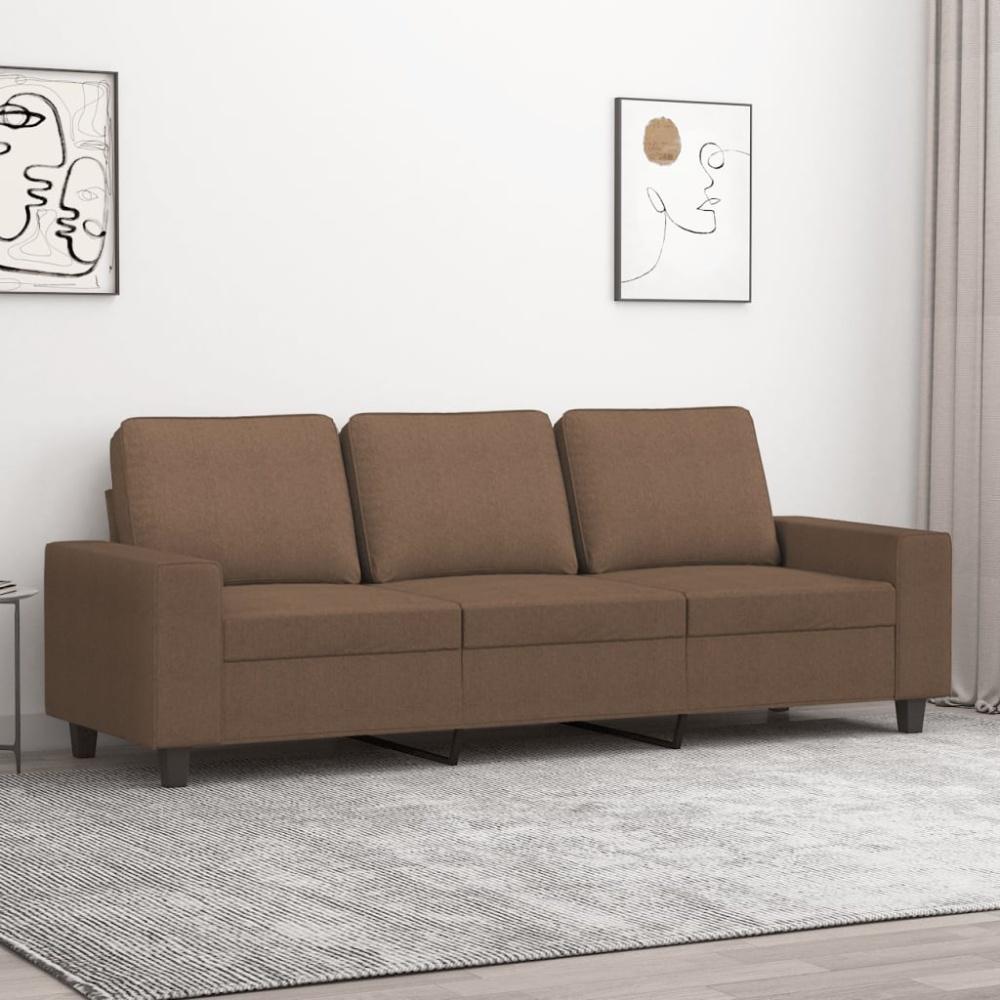 vidaXL 3-Sitzer-Sofa Braun 180 cm Stoff 359402 Bild 1