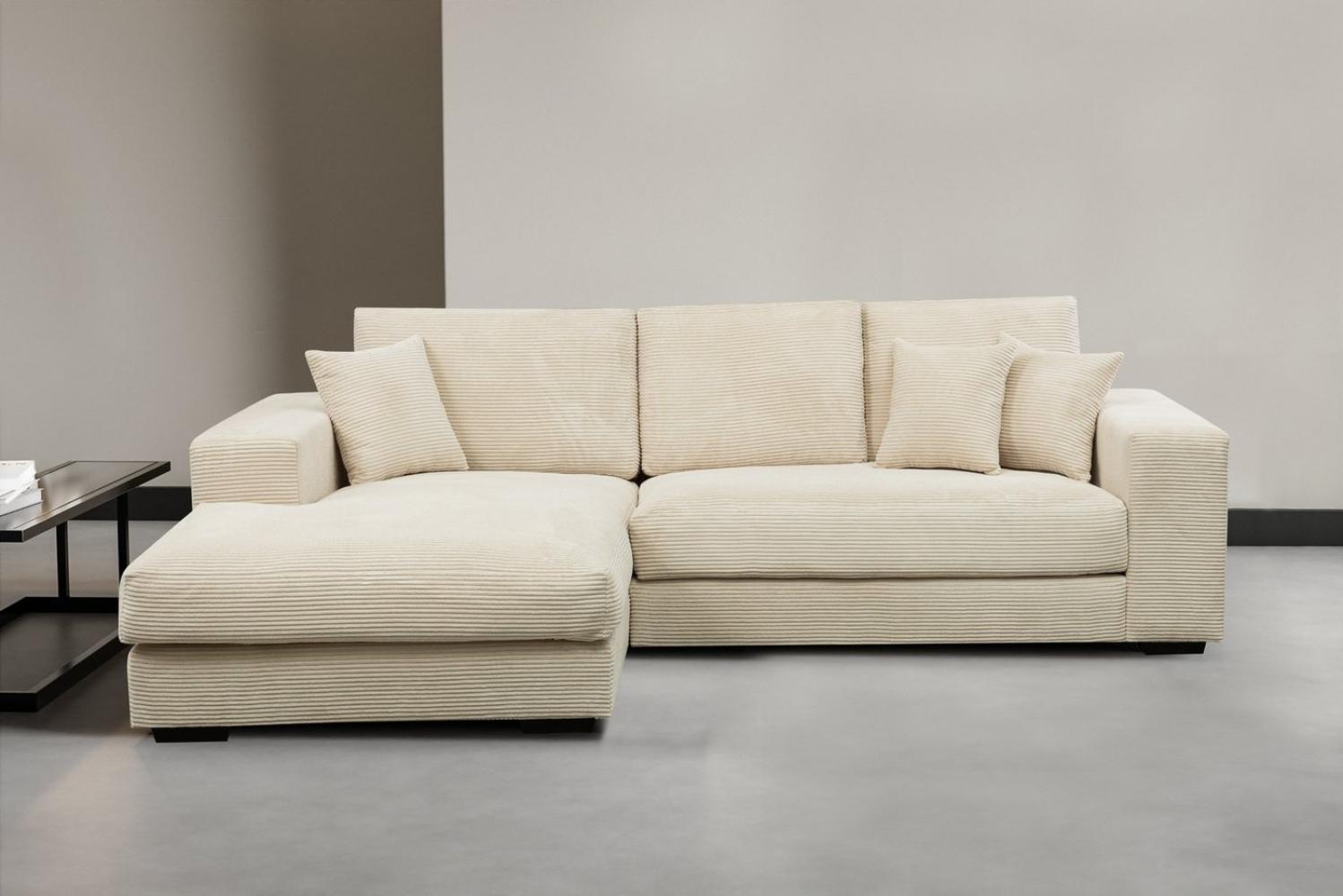 WERK2 Ecksofa Eden L-Form, Design Ecksofa in Cord mit besonders weichem Sitzkomfort Bild 1